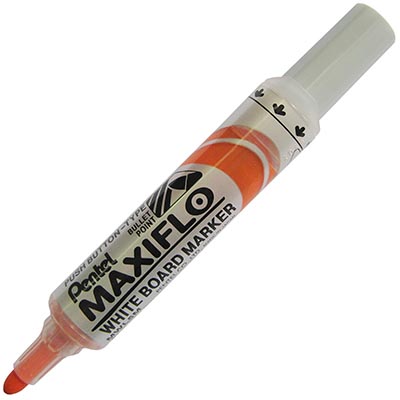 Image for PENTEL MWL5 MAXIFLO WHITEBOARD MARKER BULLET 2.1MM ORANGE from Office National ONE Solution Business Supplies