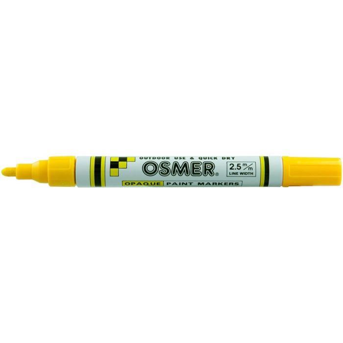 Image for OSMER PAINT MARKER YELLOW 2.5MM TIP OUTDOOR USE AND QUICK DRY from Chris Humphrey Office National
