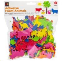 educational colours adhesive foam animals 60g