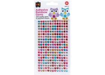 Image for EDUCATIONAL COLOURS ADHESIVE RAINBOW GEMS 200 PK from Chris Humphrey Office National