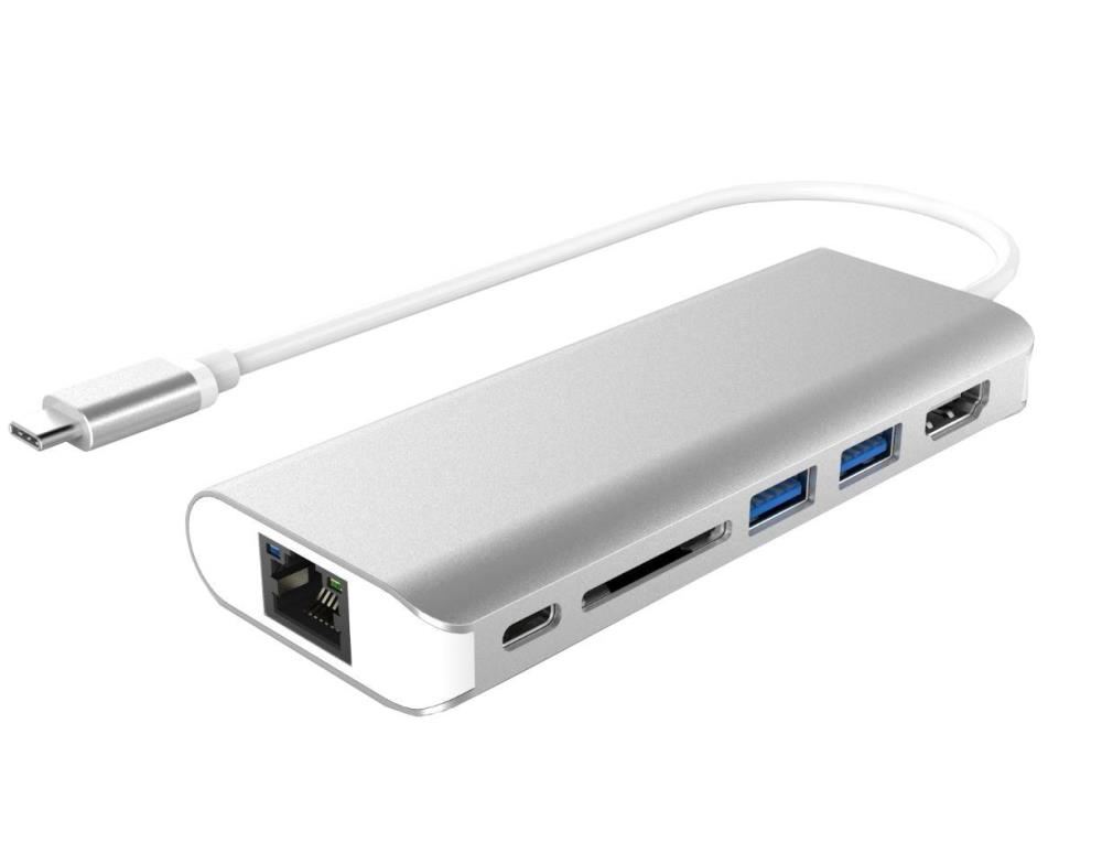 Image for Astrotek All-in-One Dock Thunderbolt USB-C 3.1 Type-C to HDMI 2xUSB3.0 Hub Card Reader RJ45 Gigabit LAN TypeC PD Function for Ma from Chris Humphrey Office National
