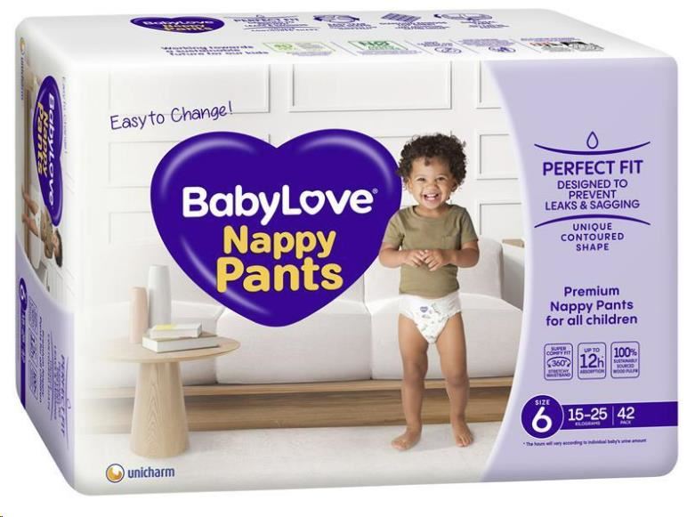 Image for BABYLOVE NAPPY PANTS SIZE 6 PACK 42 from Chris Humphrey Office National