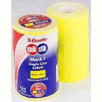 quikstik mark i pricing gun label removable 1500 labels/roll fluoro yellow per roll