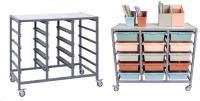 elizabeth richards triple tote tray trolley frame - tote trays sold separately