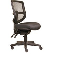swift mid back, compact seat, 3 lever seat slide, no arms, black