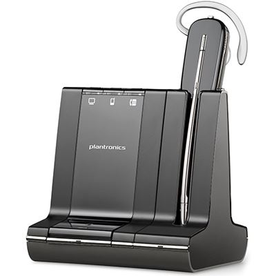 Image for PLANTRONICS W740 HEADSET WIRELESS CONVERTIBLE MONAURAL FOR SAVI SERIES BLACK/SILVER from Darwin Business Machines Office National
