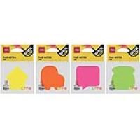 deli a031 stick up notes 76mm assorted shapes/colours