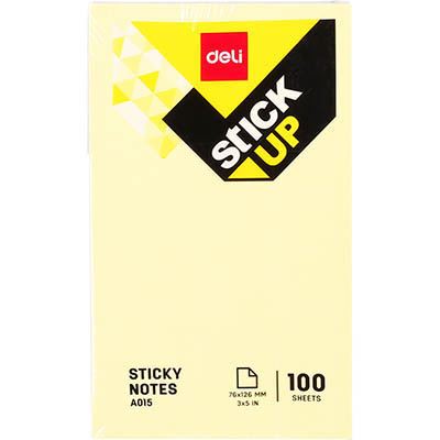 Image for DELI STICK UP PADS 76 X 125MM YELLOW PACK 12 from Darwin Business Machines Office National