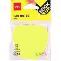 deli a032 stick up notes 76mm assorted shapes/colours