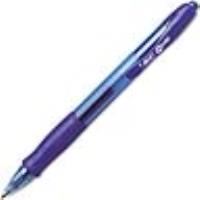 bic velocity retractable gel ink pen medium blue
