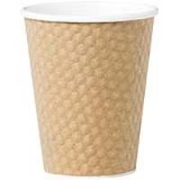 castaway insulcup paper cup full dimple jacket 8oz 280ml brown carton 500