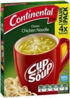 continental cup-a-soup classic chicken noodle 40g pack 4