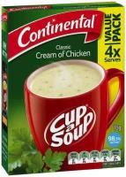 continental cup-a-soup classic cream of chicken 75g pack 4