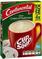 continental cup a soup cream of mushroom 70g pack 4