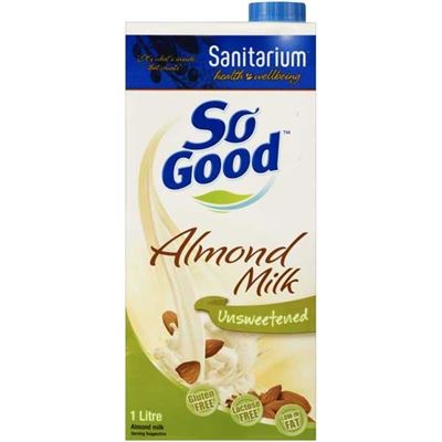 Image for SO GOOD UHT UNSWEETENED ALMOND MILK 1 LITRE from Discount Office National