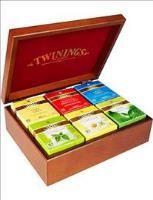 twinings tea chest with 6 compartments including 6 tea varieties