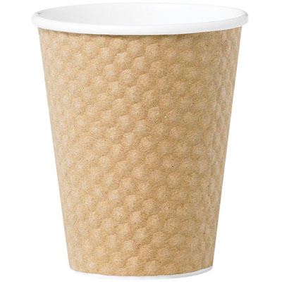 Image for CASTAWAY INSULCUP PAPER CUP FULL DIMPLE JACKET 8OZ 280ML BROWN PKT 25 from Discount Office National