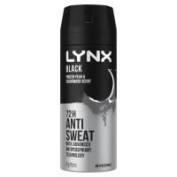 lynx anti-perspirant aerosol deodorant spray black 165ml