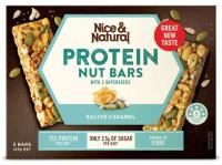 nice & natural protein nut bar salted caramel 165g box 5