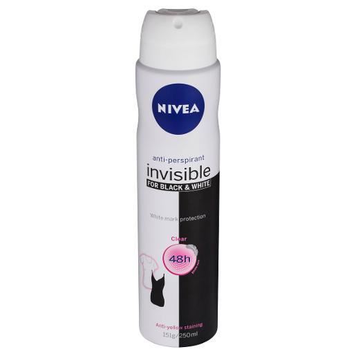 Image for NIVEA WOMEN ANTI-PERSPIRANT AEROSOL DEODORANT SPRAY INVISIBLE 250ML from Discount Office National