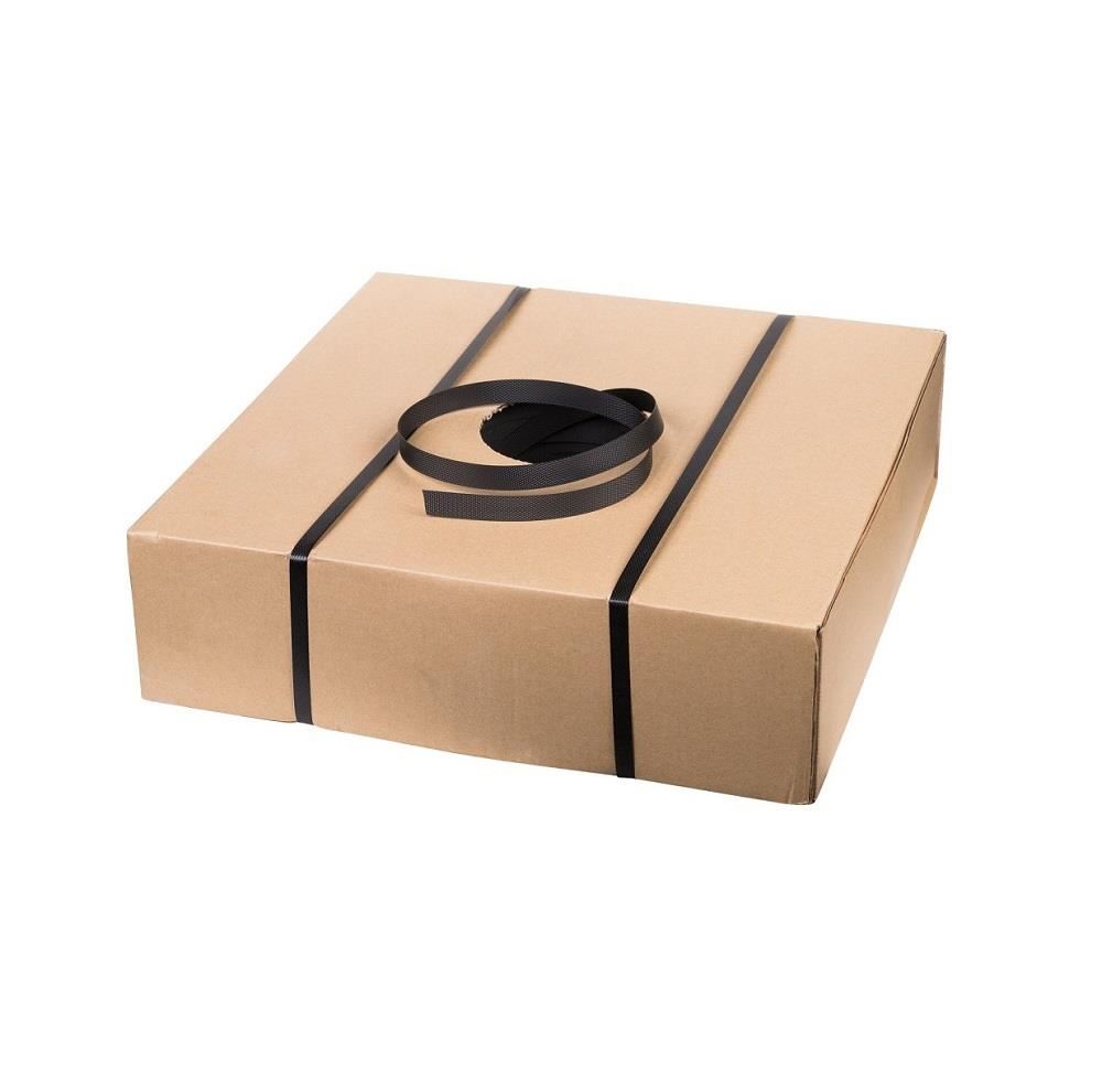 Image for HEAVY DUTY POLYPROPYLENE STRAPPING 19MM X 1000M BLACK 400KG TENSILE STRENGTH DISPENSER BOX from Discount Office National