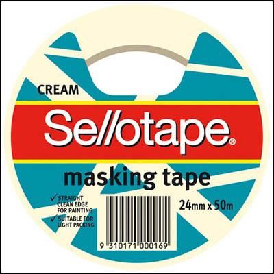 Image for SELLOTAPE 960504 MASKING TAPE BIODEGRADABLE 24MM X 50M CREAM from Ezi Office Supplies Gold Coast Office National