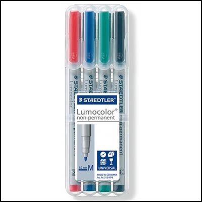 Image for STAEDTLER 315 LUMOCOLOR NON-PERMANENT MARKER BULLET MEDIUM 1.0MM ASSORTED WALLET 4 from Emerald Office Supplies Office National
