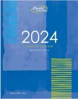 createl teacher diary secondary daily planner 2024