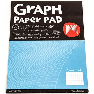 Image for MICADOR GRAPH PAPER PAD 1MM GRID 70GSM 25 SHEET A3 from Office National Hobart
