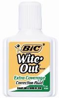 bic wite-out plus correction fluid extra coverage