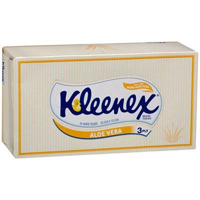 Image for KLEENEX FACIAL TISSUE ALOE VERA 3 PLY BOX 95 from Office National Hobart
