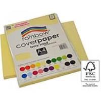 rainbow cover paper 125gsm a4 ivory sand pack 100