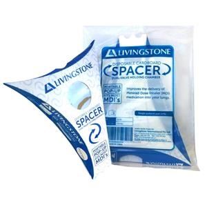 Image for LIVINGSTONE FOLDABLE ASTHMA SPACER CARDBOARD DISPOSABLE BX25 from Office National Hobart