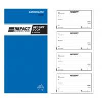 impact cs430 receipt book in triplicate carbonless 4 to a page