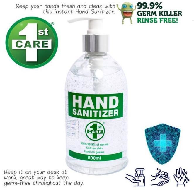 Image for FIRST CARE HAND GEL SANITIZER PUMP PACK 1 LITRE from Express Office National