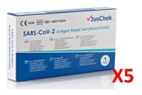 juschek covid-19 rapid antigen test nasal swab pack 5 | available now |