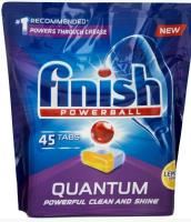finish powerball quantum ultimate dishwasher tablets lemon pack 45