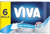 viva kitchen paper hand towel 225 x 210mm 60 sheets pack 6
