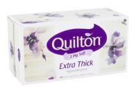 quilton facial tissues hypoallergenic 3 ply extra thick white box 110