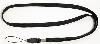 rexel lanyards flat with loop attachment black pack 10