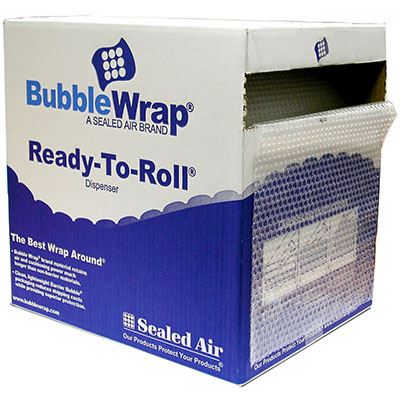 Image for BUBBLE WRAP PERFORATED 375MM X 50M ROLL AND DISPENSER (biodegradeable) from Express Office National