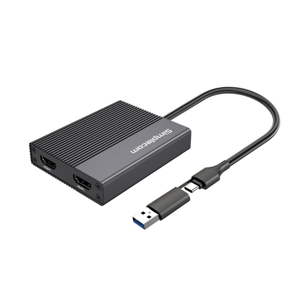 Image for SIMPLECOM DA369 USB 3.0 OR USB-C DUAL 4K HDMI DISPLAY ADAPTOR from Express Office National