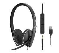 sennheiser epos adapt double ear headset w/ detachable usb cable leatherette pads 2 year warranty