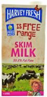 harvey fresh long life skim milk 1 litre