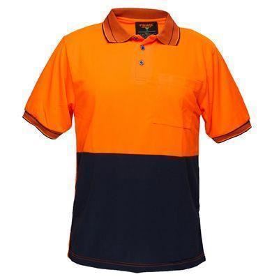 Image for PRIME MOVER MP110 TWO TONED MICRO MESH POLO SHIRT ORANGE NAVY 7XL from Office National Kununurra