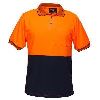 prime mover mp110 two toned micro mesh polo shirt orange navy 9xl
