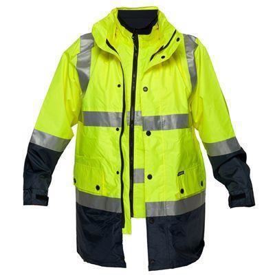 Image for PRIME MOVER MJ881 DAY/NIGHT HI VIS 4-IN-1 TAPE ZIP JACKET 2 TONE YELLOW NAVY 7XL from Office National Kununurra