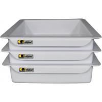 eclipse plastic tote trolley trays * off white