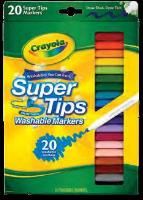 crayola super tip coloured marker pens assorted pack 20