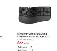 keyboard microsoft 4000 natural ergonomic